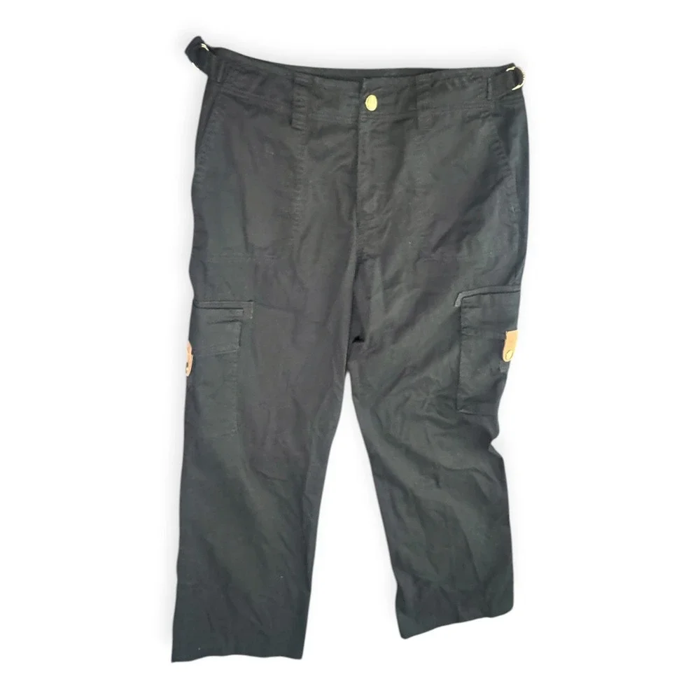 Ralph Lauren LRL Black Cargo Pants Utility Straight Leg Cotton Blend s4 Gorpcore